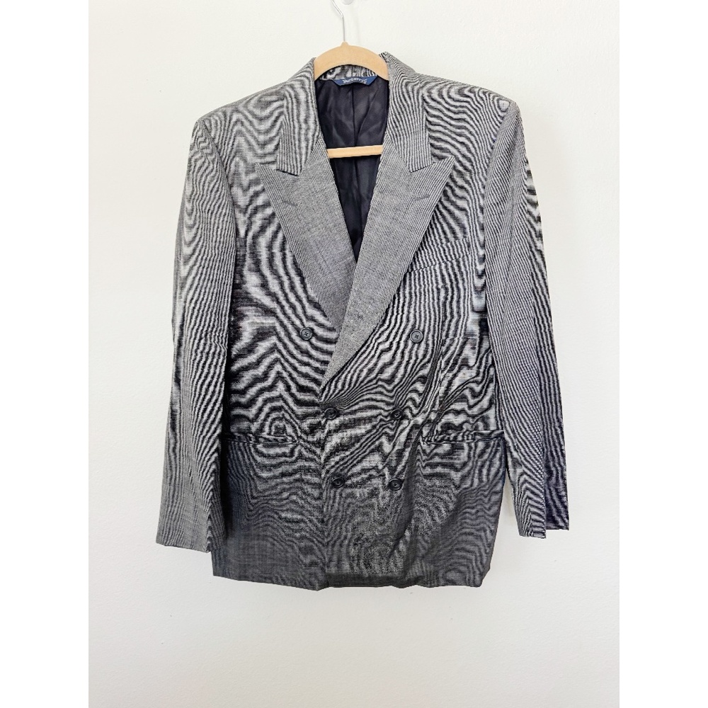 Burberry Men's Classic Double Breasted Wool Blazer.Vintage L